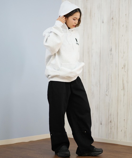 GRIZZLY(グリズリー)の「GRIZZLY/グリズリー BIG EMBROIDERY BEAR パーカー G25FW-4332(パーカー・レディース・ブラック/シルバーグレー・L/M/XL)」の12枚目の写真