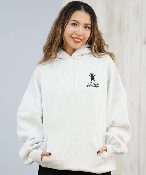 GRIZZLY(グリズリー)の「GRIZZLY/グリズリー BIG EMBROIDERY BEAR パーカー G25FW-4332(パーカー・レディース・ブラック/シルバーグレー・L/M/XL)」の8枚目の写真