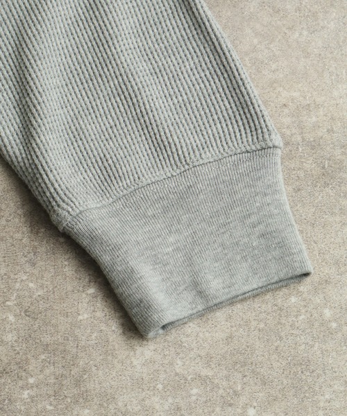 KANGOL(カンゴール)の「【KANGOL/カンゴール】別注 ワッフル ロゴ刺繍 ロングスリーブ クルーネック Tシャツ(Tシャツ/カットソー・メンズ・ネイビー/カーキ/ブラック/オフホワイト/杢グレー・M/L/XL)」の16枚目の写真