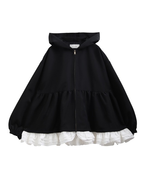 ペプラムフリル2WAYフーディジャケット（その他アウター）｜Fit more