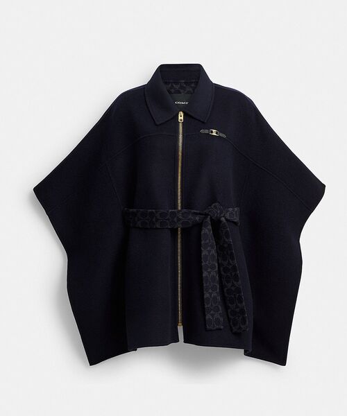 ダブル フェイス ウール ケープ（その他アウター）｜COACH（コーチ）の