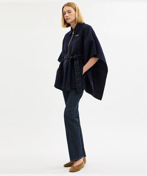 ダブル フェイス ウール ケープ（その他アウター）｜COACH（コーチ）の