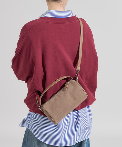 セール】2WAY スウェーディー ミニバッグ/スエードライク ミニバッグ