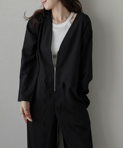 セール】Vネックジャンプスーツ（つなぎ/オールインワン）｜AMELY