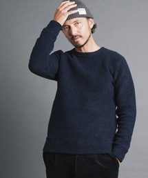 SHETLAND WOOL SLIVER KNITSAW L/S:シェットランドウール スライバーニットソー ロングスリーブ
