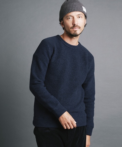 Magine（マージン）の「SHETLAND WOOL SLIVER KNITSAW L/S:シェットランドウール スライバーニットソー ロングスリーブ（ニット/セーター・メンズ・チャコールグレー/ブラック/ネイビー/オリーブ・44/46/48）」の18枚目の写真