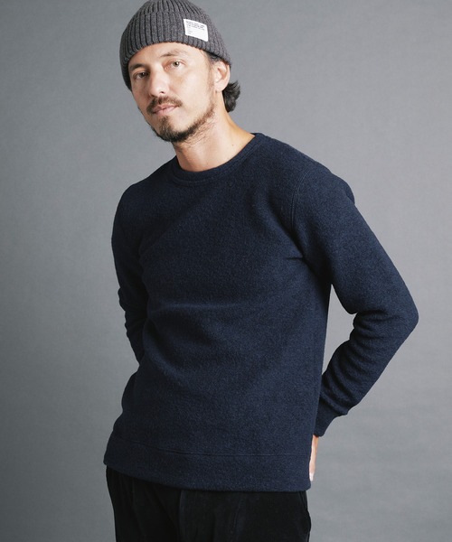 Magine（マージン）の「SHETLAND WOOL SLIVER KNITSAW L/S:シェットランドウール スライバーニットソー ロングスリーブ（ニット/セーター・メンズ・チャコールグレー/ブラック/ネイビー/オリーブ・44/46/48）」の19枚目の写真