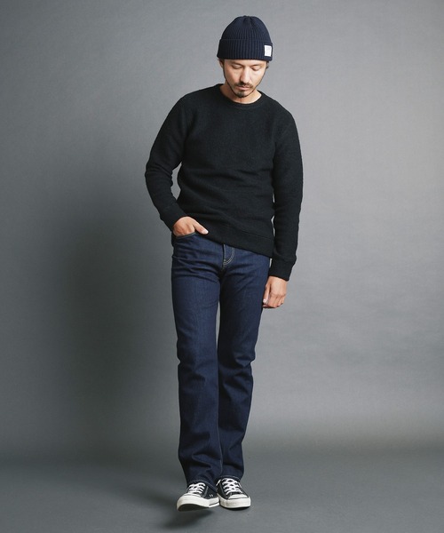 Magine（マージン）の「SHETLAND WOOL SLIVER KNITSAW L/S:シェットランドウール スライバーニットソー ロングスリーブ（ニット/セーター・メンズ・チャコールグレー/ブラック/ネイビー/オリーブ・44/46/48）」の20枚目の写真