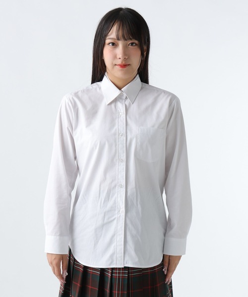 GLOBAL WORK（グローバルワーク）の「GIRLスクールシャツ長袖/AND YUA ANY/593403（シャツ/ブラウス・キッズ・ホワイト・SMALL/MEDIUM）」の11枚目の写真