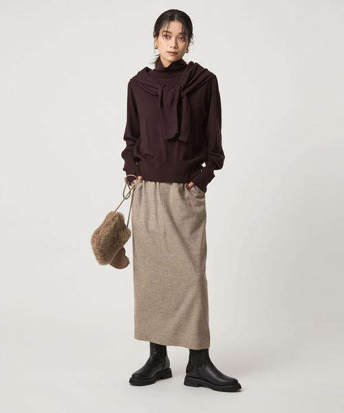 グリーンレーベルライトサキソニー タイト スカートウォッシャブルグレー38 セール】［size SHORTあり］ライト サキソニー タイト スカート