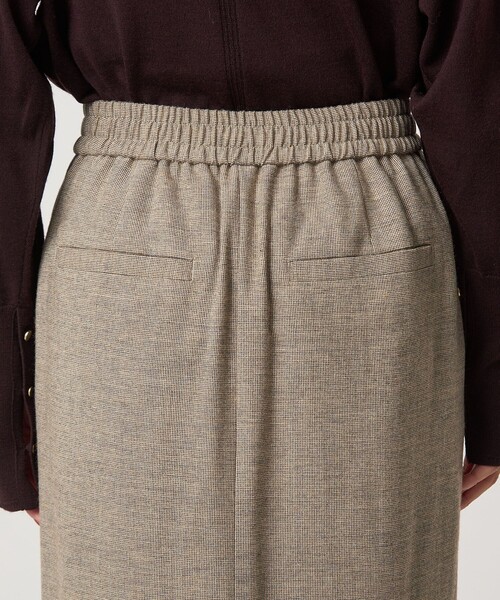green label relaxing（グリーンレーベルリラクシング）の「［size SHORTあり］ライト サキソニー タイト スカート ウォッシャブル（スカート・レディース・ベージュ/ダークグレー/ダークブラウン・38/36/SHORT）」の20枚目の写真
