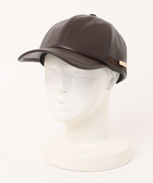 MAISON Birth（メゾンバース）の「MAISON Birth メゾンバース / ECO LEATHER BOUFFANT CAP エコレザーブーファンキャップ / MB-25305（キャップ・レディース・ブラック/ネイビー/ブラウン・FREE）」の4枚目の写真
