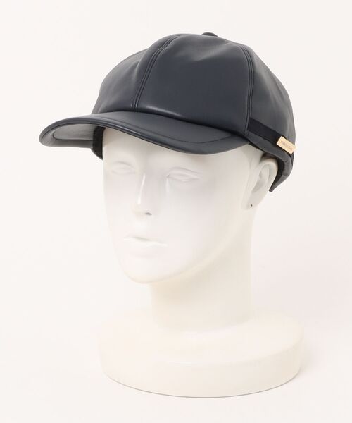 MAISON Birth（メゾンバース）の「MAISON Birth メゾンバース / ECO LEATHER BOUFFANT CAP エコレザーブーファンキャップ / MB-25305（キャップ・レディース・ブラック/ネイビー/ブラウン・FREE）」の7枚目の写真