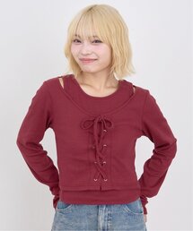 LOVETOXIC | レースアップ長袖TシャツSET(Tシャツ/カットソー)