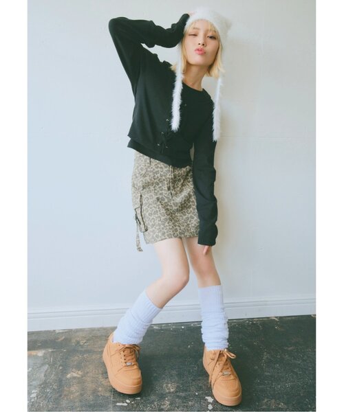 LOVETOXIC（ラブトキシック）の「レースアップ長袖TシャツSET（Tシャツ/カットソー・キッズ・オフホワイト/ブラック/エンジ・130cm/S:140cm/M:150cm/L:160cm）」の17枚目の写真