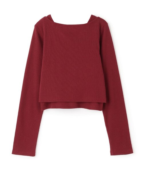 LOVETOXIC（ラブトキシック）の「レースアップ長袖TシャツSET（Tシャツ/カットソー・キッズ・オフホワイト/ブラック/エンジ・130cm/S:140cm/M:150cm/L:160cm）」の10枚目の写真