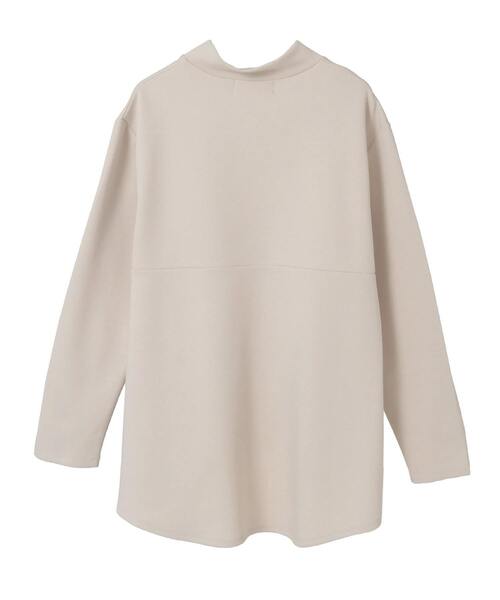 LOGEMENT DE CLAIRE(ロジュモンドクレール)の「ハイネックペプラムカットプルオーバー(Tシャツ/カットソー・レディース・オフホワイト/ブラック/グレイッシュベージュ・FREE)」の9枚目の写真