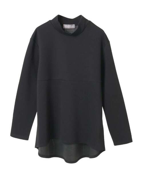 LOGEMENT DE CLAIRE(ロジュモンドクレール)の「ハイネックペプラムカットプルオーバー(Tシャツ/カットソー・レディース・オフホワイト/ブラック/グレイッシュベージュ・FREE)」の6枚目の写真