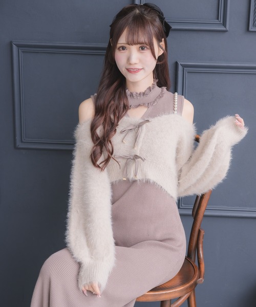 couture BY ROJITA ニットワンピース×オフショルカーデセット ニットワンピース×オフショルカーデセット（ワンピース）｜couture BY