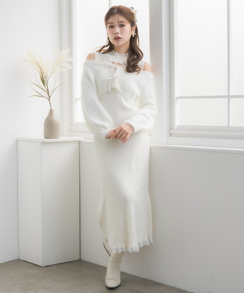 ROJITA レイヤード風オフショルワンピース セール】レイヤード風オフショルワンピース（ワンピース）｜couture BY