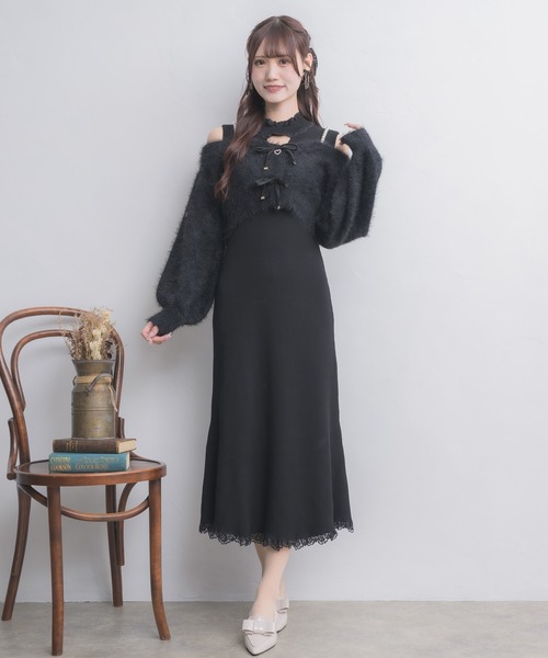 couture BY ROJITA ニットワンピース×オフショルカーデセット ニットワンピース×オフショルカーデセット（ワンピース）｜couture BY