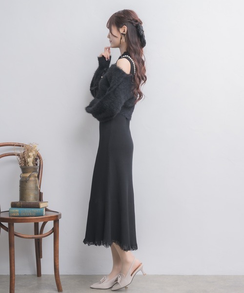 couture BY ROJITA(クチュールバイロジータ)の「ニットワンピース×オフショルカーデセット(ワンピース・レディース・ブラック/ピンク/アイボリー・FREE)」の18枚目の写真