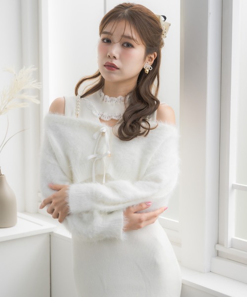 couture BY ROJITA(クチュールバイロジータ)の「ニットワンピース×オフショルカーデセット(ワンピース・レディース・ブラック/ピンク/アイボリー・FREE)」の17枚目の写真
