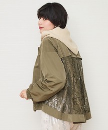 JETSET SOLO PLUS （ジェットセットソロプラス）の「【FONT LAB】ペイズリーレースコンビブルゾン（ブルゾン）」