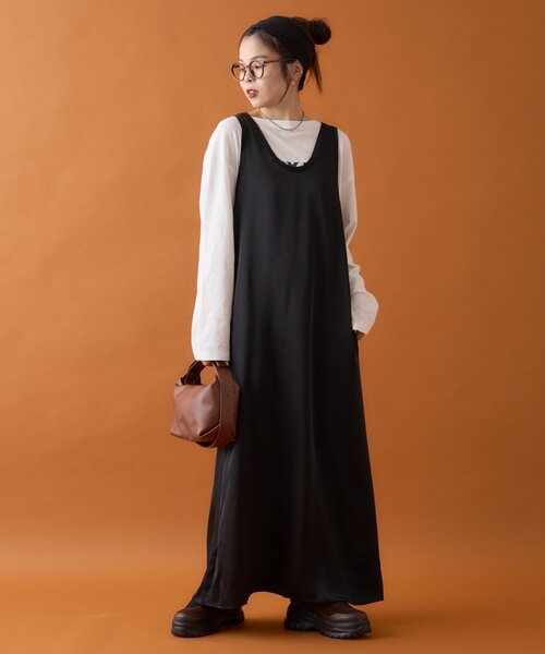 セール】前後2wayサテンタンクワンピース（ワンピース