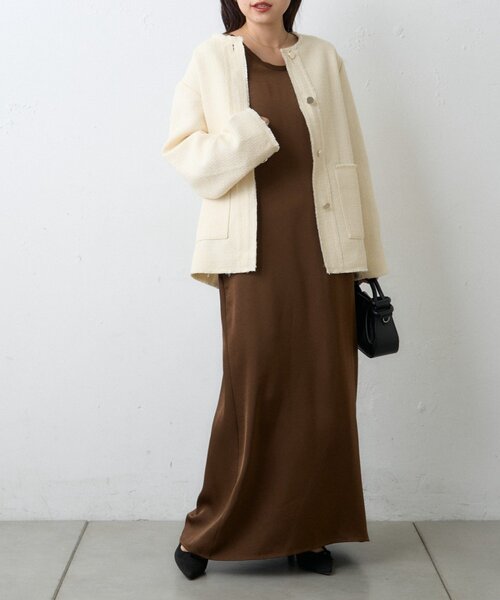 前後2wayサテンタンクワンピース（ワンピース）｜CIAOPANIC TYPY