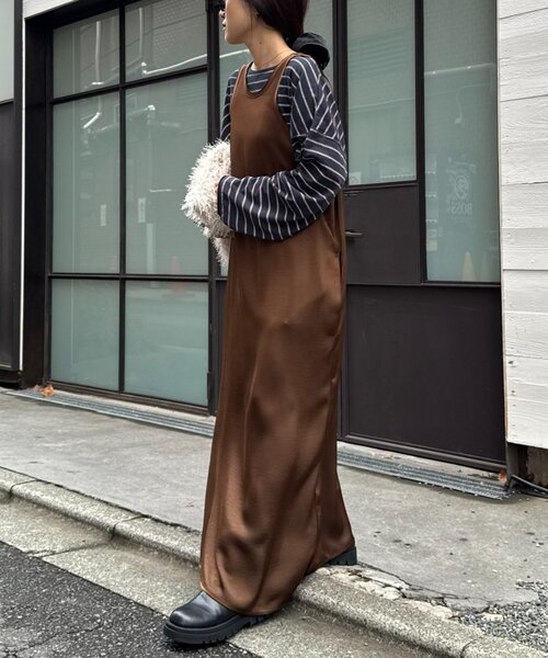 セール】前後2wayサテンタンクワンピース（ワンピース）｜CIAOPANIC