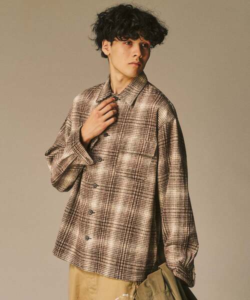 シャギー チェック シャツ