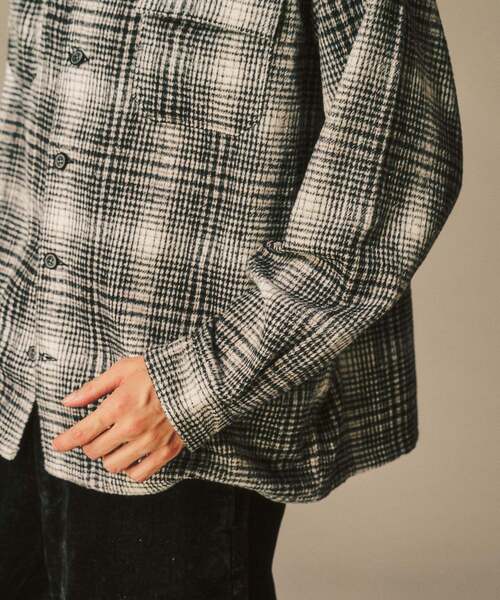 417 EDIFICE(フォーワンセブンエディフィス)の「シャギー チェック シャツ(シャツ/ブラウス・メンズ・ブラウン/ブラック/ブルー・LARGE/MEDIUM)」の19枚目の写真