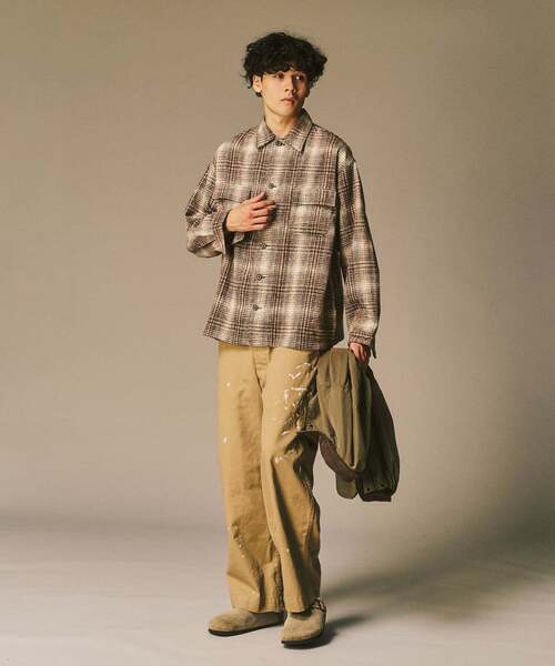 シャギー チェック シャツ