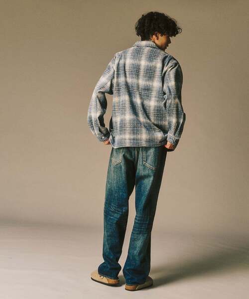 417 by EDIFICE(フォーワンセブンバイエディフィス) グレンチェック ヘビーウエイトシャツ メンズ 表記無 【中古】【ブランド古着バズストア】 セール】シャギー チェック シャツ（シャツ/ブラウス）｜417 EDIFICE