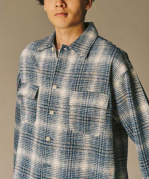 417 EDIFICE(フォーワンセブンエディフィス)の「シャギー チェック シャツ(シャツ/ブラウス・メンズ・ブラウン/ブラック/ブルー・LARGE/MEDIUM)」の4枚目の写真