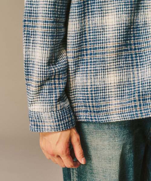 417 EDIFICE(フォーワンセブンエディフィス)の「シャギー チェック シャツ(シャツ/ブラウス・メンズ・ブラウン/ブラック/ブルー・LARGE/MEDIUM)」の5枚目の写真