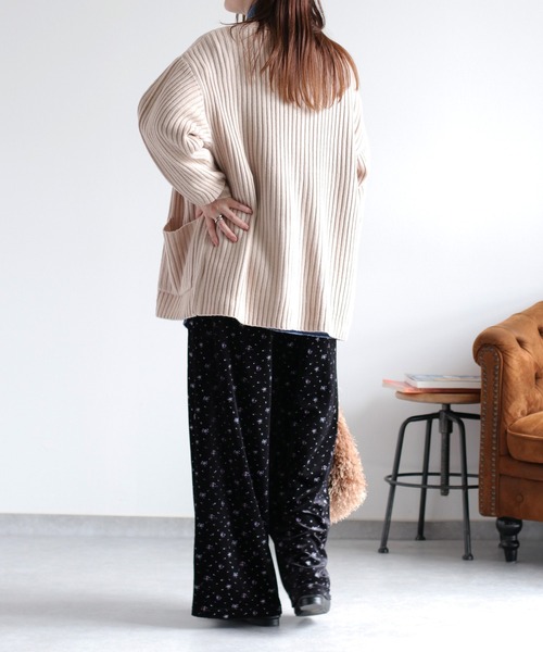 cepo（セポ）の「カシミアタッチＶネックリブカーディガン〈ウォッシャブル〉（カーディガン/ボレロ・レディース・チャコール/ベージュ/ブラウン・M）」の19枚目の写真