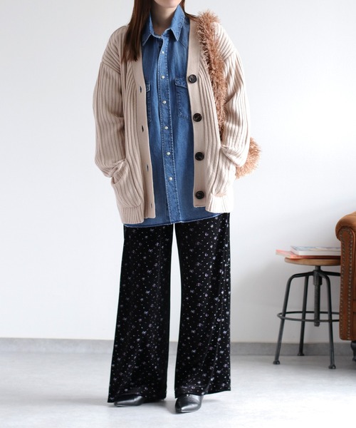 cepo（セポ）の「カシミアタッチＶネックリブカーディガン〈ウォッシャブル〉（カーディガン/ボレロ・レディース・チャコール/ベージュ/ブラウン・M）」の20枚目の写真