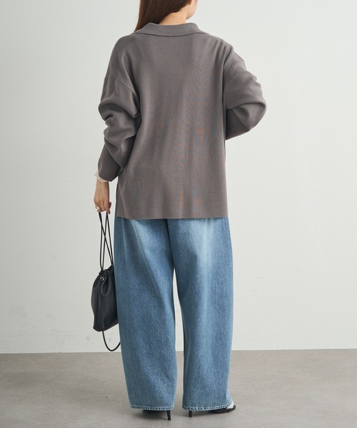 PUAL CE CIN（ピュアルセシン）の「【セットアップ対応】ニットテーラードジャケット（テーラードジャケット・レディース・ブラック/グレー・FREE）」の7枚目の写真