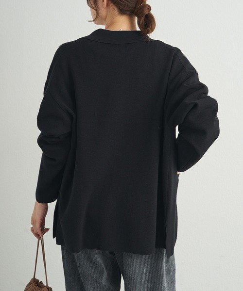 PUAL CE CIN（ピュアルセシン）の「【セットアップ対応】ニットテーラードジャケット（テーラードジャケット・レディース・ブラック/グレー・FREE）」の13枚目の写真