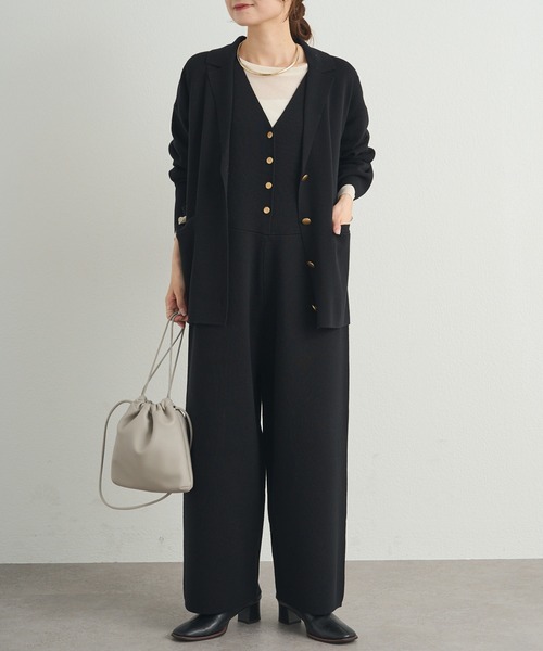 PUAL CE CIN（ピュアルセシン）の「【セットアップ対応】ニットテーラードジャケット（テーラードジャケット・レディース・ブラック/グレー・FREE）」の15枚目の写真