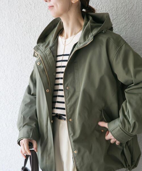 ITEMS URBANRESEARCH(アイテムズ アーバンリサーチ)の「キルトライナー付きマウンテンパーカー(ダウンジャケット/コート・レディース・ベージュ/ブラック/カーキ・FREE)」の6枚目の写真