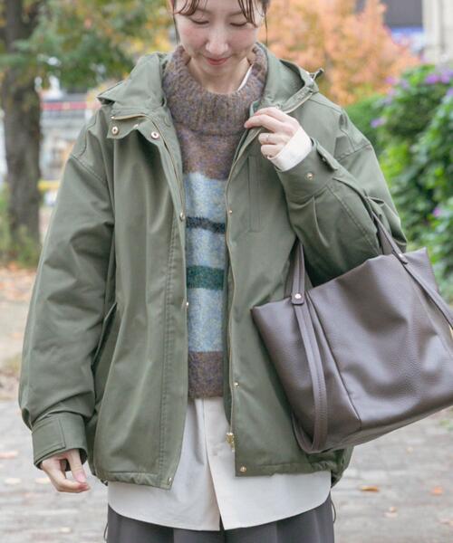 ITEMS URBANRESEARCH(アイテムズ アーバンリサーチ)の「キルトライナー付きマウンテンパーカー(ダウンジャケット/コート・レディース・ベージュ/ブラック/カーキ・FREE)」の9枚目の写真