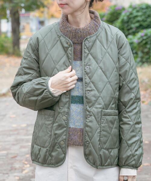 ITEMS URBANRESEARCH(アイテムズ アーバンリサーチ)の「キルトライナー付きマウンテンパーカー(ダウンジャケット/コート・レディース・ベージュ/ブラック/カーキ・FREE)」の11枚目の写真