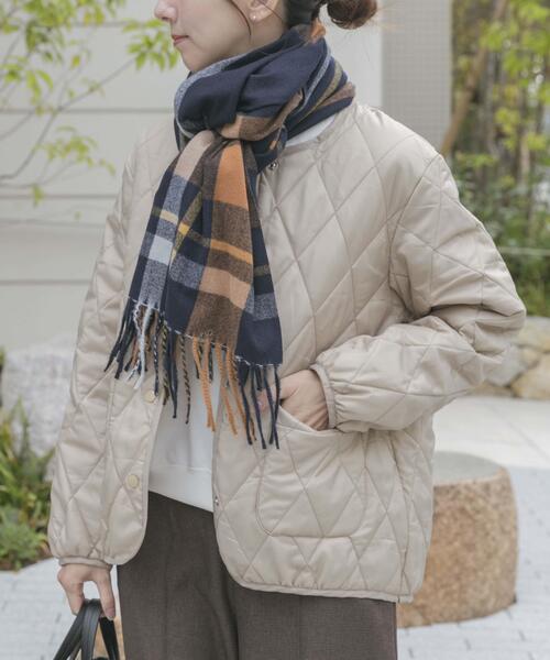 ITEMS URBANRESEARCH（アイテムズ アーバンリサーチ）の「キルトライナー付きマウンテンパーカー（ダウンジャケット/コート・レディース・ベージュ/ブラック/カーキ・FREE）」の12枚目の写真
