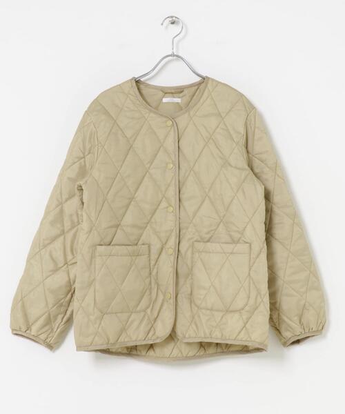 ITEMS URBANRESEARCH（アイテムズ アーバンリサーチ）の「キルトライナー付きマウンテンパーカー（ダウンジャケット/コート・レディース・ベージュ/ブラック/カーキ・FREE）」の8枚目の写真