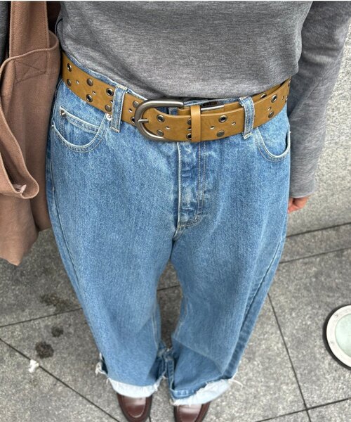 CIAOPANIC TYPY（チャオパニックティピー）の「【UNISEX】スタッズベルト（ベルト・レディース・マスタード/ブラック/グレー/レッド・ONE SIZE）」の15枚目の写真