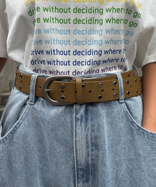 CIAOPANIC TYPY（チャオパニックティピー）の「【UNISEX】スタッズベルト（ベルト・レディース・マスタード/ブラック/グレー/レッド・ONE SIZE）」の17枚目の写真