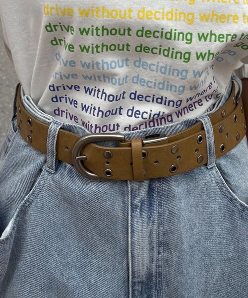 CIAOPANIC TYPY（チャオパニックティピー）の「【UNISEX】スタッズベルト（ベルト・レディース・マスタード/ブラック/グレー/レッド・ONE SIZE）」の18枚目の写真